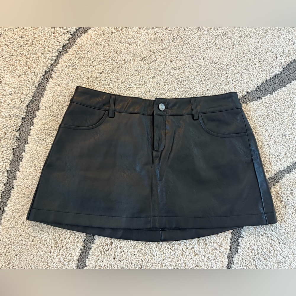 NWT garage Faux Leather Micro skirt/ Skort